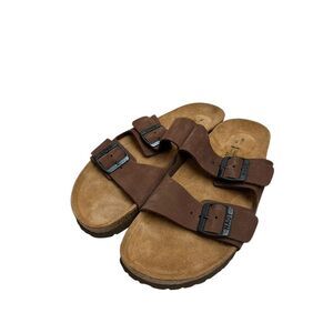 Women's NAOT Santa Barbara‎ Leather Slide w/ Buckle Straps , Size 11